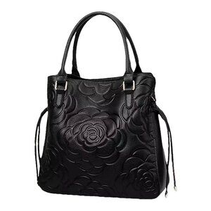 Floral Cowhide Tote – Trendy, Tough & Full of Untold Drama Shoulder Bag